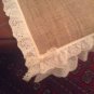 Burlap table top/ runner vintage look