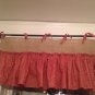 Burlap valance with cute ties