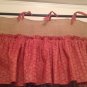 Burlap valance with cute ties