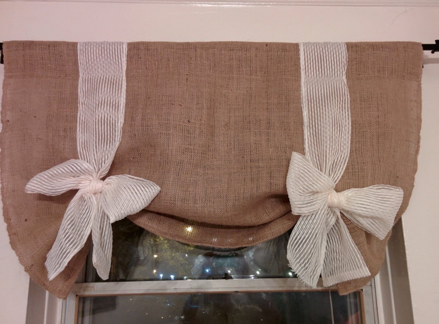 BurlapTie Up Valance