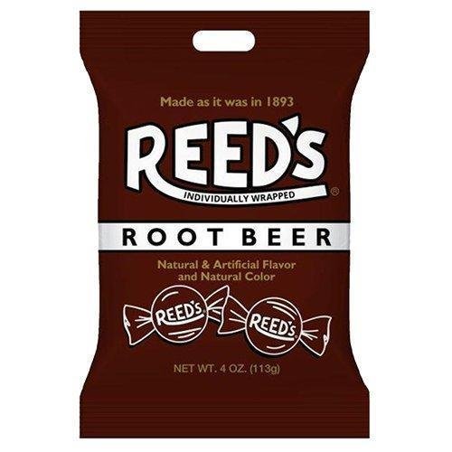 Reeds Root Beer Hard Candy Peg Bag 4 oz (Pack of 12)