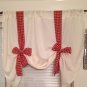 Tie Up Valance with burgundy gingham