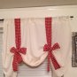 Tie Up Valance with burgundy gingham