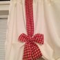 Tie Up Valance with burgundy gingham