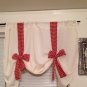 Tie Up Valance with burgundy gingham