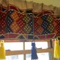 Burlap valance,Boho chic, fall spirit valance