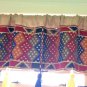 Burlap valance,Boho chic, fall spirit valance