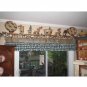 Burlap Valance with hunter green ruffles and and matching ties