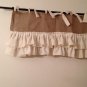 Burlap Valance with Ruffles and ties