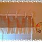 Burlap Valance with Ruffles and ties