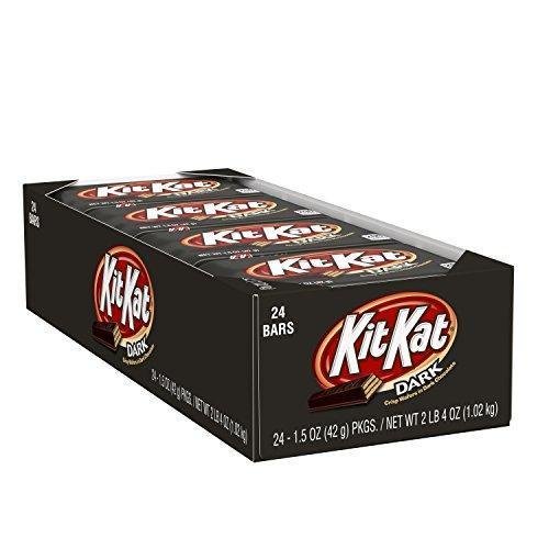 KIT KAT Dark Chocolate Candy Bar, Halloween Candy, 1.5 Ounce (Pack of 24)