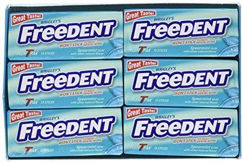 Freedent Gum Spearmint T Pak 15 Stick 12 Count Per Box 2 Pack 24 Total