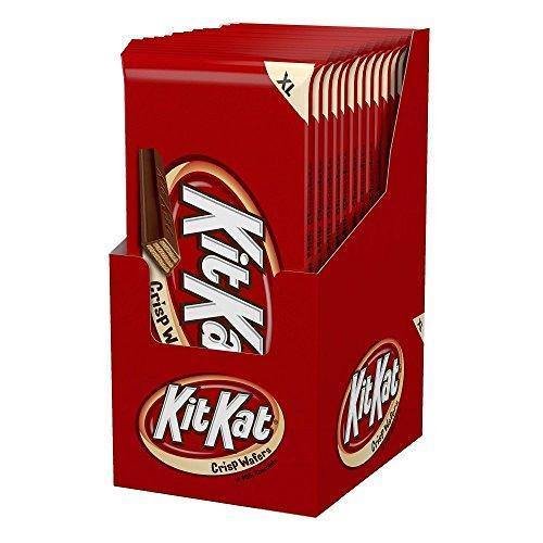 HERSHEY'S KIT KAT Candy Bar, Milk Chocolate Covered Crisp Wafers, Extra Large (4