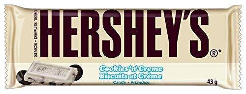 HERSHEY'S Cookies 'N Cr&Atilde;&uml;me Candy Bar, White Creme with Cookie Bits, 1.55 Ounce B