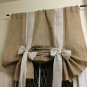 Natural burlap with tan tie up