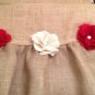 Burlap roses table runner