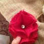 Burlap roses table runner