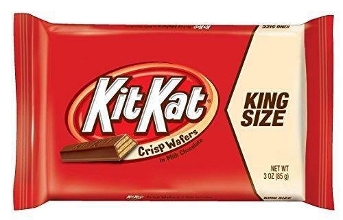 KIT KAT Chocolate Candy Bars, Crisp Wafers in Milk Chocolate, 3-Ounce Bars (Pack