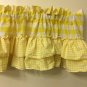 Yellow gingham valance with ruffles
