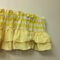 Yellow gingham valance with ruffles