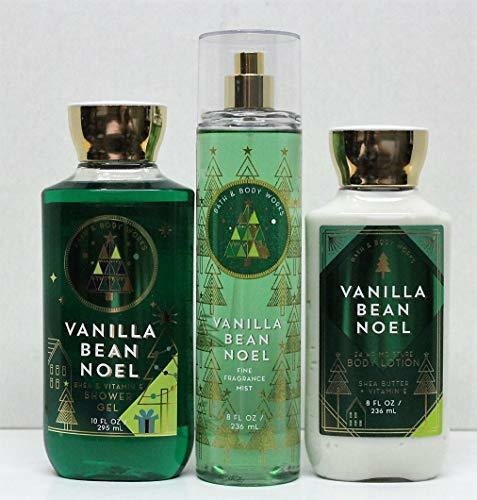 Bath and Body Works Vanilla Bean Noel Shower Gel, Body Lotion, Fine Fragrance Mi