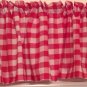 Red Gingham Valance