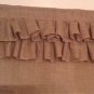 Burlap valance with 2 tires of ruffels