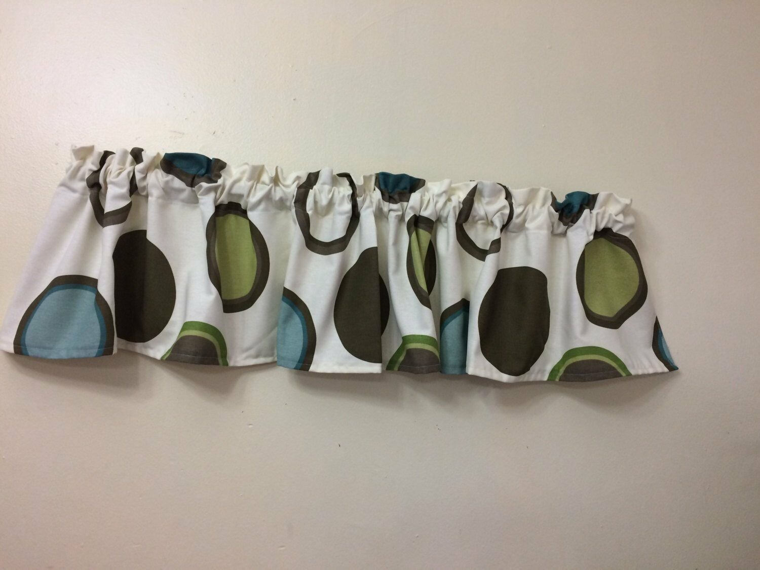 Window valance(blue and green)80" wide
