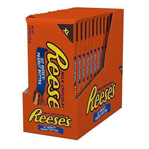 REESE'S Peanut Butter Bar, Milk Chocolate Covered Peanut Butter Candy Bar, 4.25