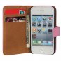 Flip Genuine Leather Wallet Case Cover Stand For iPhone 4 4G 4S