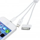 3 In 1 USB Spring Wire Charg Date Cable Cover For iPhone iPad