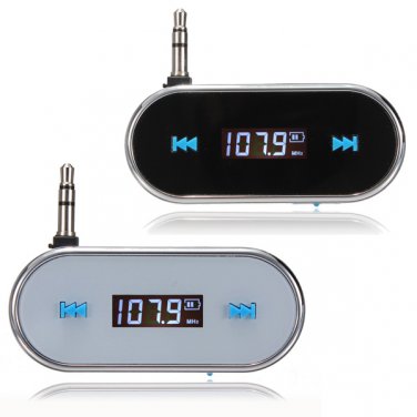 Wireless 3.5mm Handsfree LCD Display Fm Transmitter For iPhone iPod