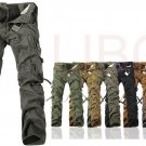 Mens Cargo Pants Multi Pockets Casual Cotton Pants Work Overalls