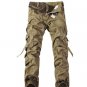 Mens Cargo Pants Multi Pockets Casual Cotton Pants Work Overalls