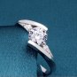 925 Sterling Silver Austria Crystal Finger Ring Wedding Jewelry
