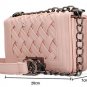 Women Plaid Knitted Chain Shoulder Bag