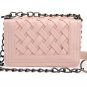 Women Plaid Knitted Chain Shoulder Bag