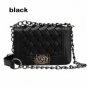 Women Plaid Knitted Chain Shoulder Bag