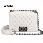Women Plaid Knitted Chain Shoulder Bag