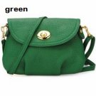Pure Color PU Leather Satchel Bag