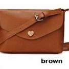 PU Leather Pure Color Crossbody Bag