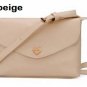 PU Leather Pure Color Crossbody Bag