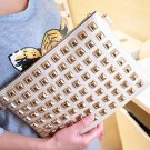 Rivet Clutch Shoulder Envelope Handbag