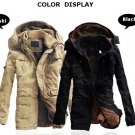 Men Outdoor Coat Thicken Cotton-Padded Hoodie Jacket