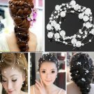 Bride Wedding Party Hair Pearl Beaded Bridal Headpiece Tiara
