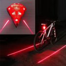 Bicycle Waterproof 3-Mode 8-LED Colorful Bicycle Laser Tail Light