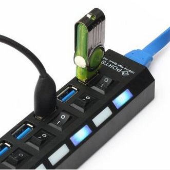 High Speed 7 Ports USB 3.0 External HUB Adapter