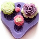 4 Different Sizes Roses Fondant Cake Decorating Mold