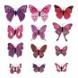 12Pcs 3D Butterfly Wall Sticker Fridge Magnet Home Decor Art Applique
