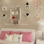 1 Set Circles Creative Stereo Removable 3D DIY Wall Stickers